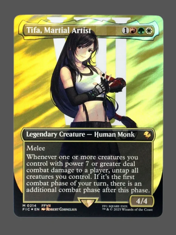 Tifa, Martial Artist Surge Foil MTG proxy card from Final Fantasy Commander #214