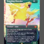 Traveling Chocobo Foil MTG proxy card from Final Fantasy #406
