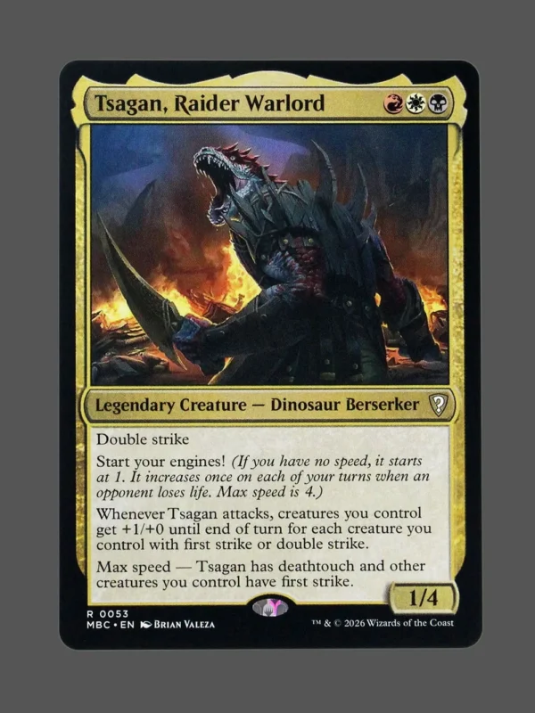 Tsagan, Raider Warlord Holo MTG proxy card from Mystery Booster Commander Edition #53