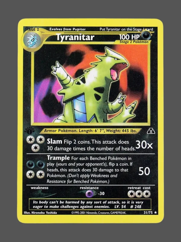 Tyranitar Regular Pokemon proxy card from Neo Discovery #31