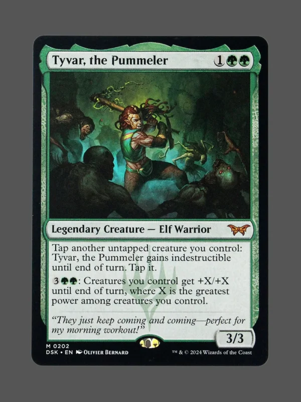 Tyvar, the Pummeler Holo MTG proxy card from Duskmourn: House of Horror #202