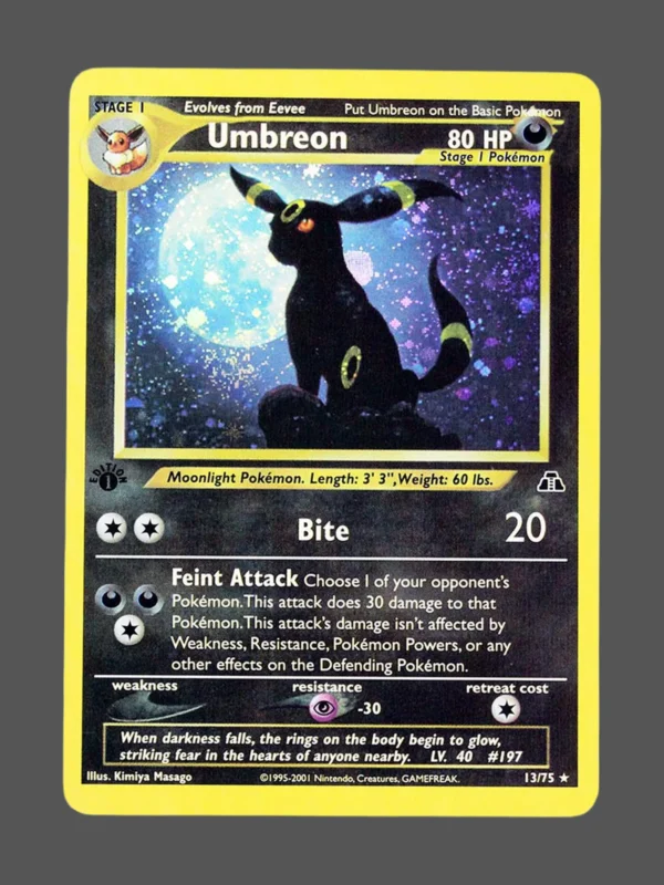 Umbreon Regular Pokemon proxy card from Neo Discovery #13