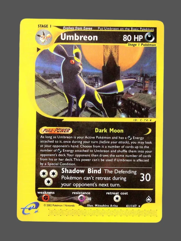 Umbreon Regular Pokemon proxy card from Aquapolis #41