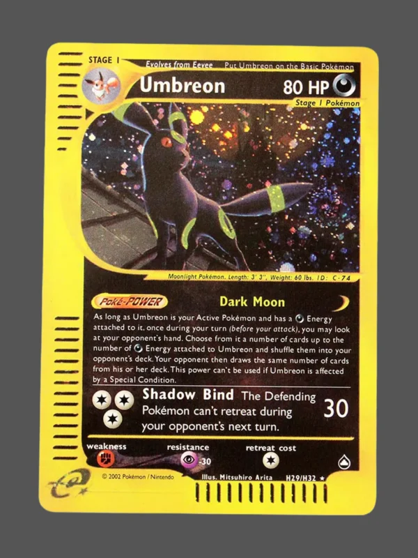 Umbreon Regular Pokemon proxy card from Aquapolis #H29