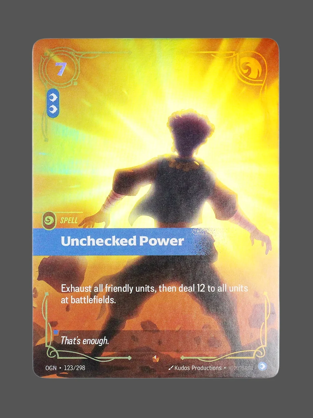 unchecked-power-123-298-foil.webp Unchecked Power Foil Riftbound proxy card from Origins #123/298