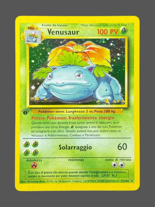Venusaur Regular Pokemon proxy card from Base Set #15