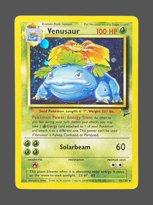 Venusaur Holo Pokemon proxy card from Base Set 2 #18
