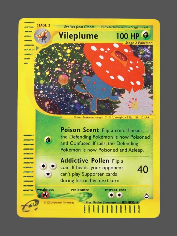 Vileplume Regular Pokemon proxy card from Aquapolis #H31