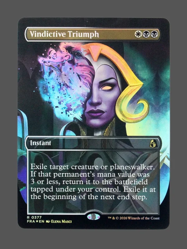 Vindictive Triumph Foil MTG proxy card from Reality Fracture #377