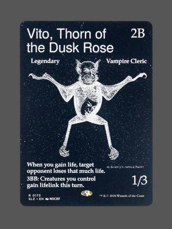 Vito, Thorn of the Dusk Rose Holo MTG proxy card from The Zeta Set #173