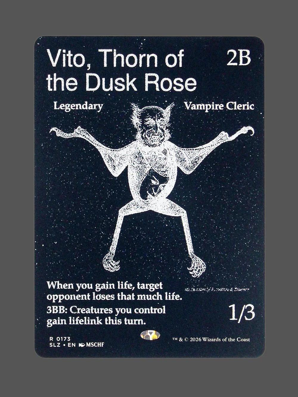 vito-thorn-of-the-dusk-rose-173.webp Vito, Thorn of the Dusk Rose Holo MTG proxy card from The Zeta Set #173