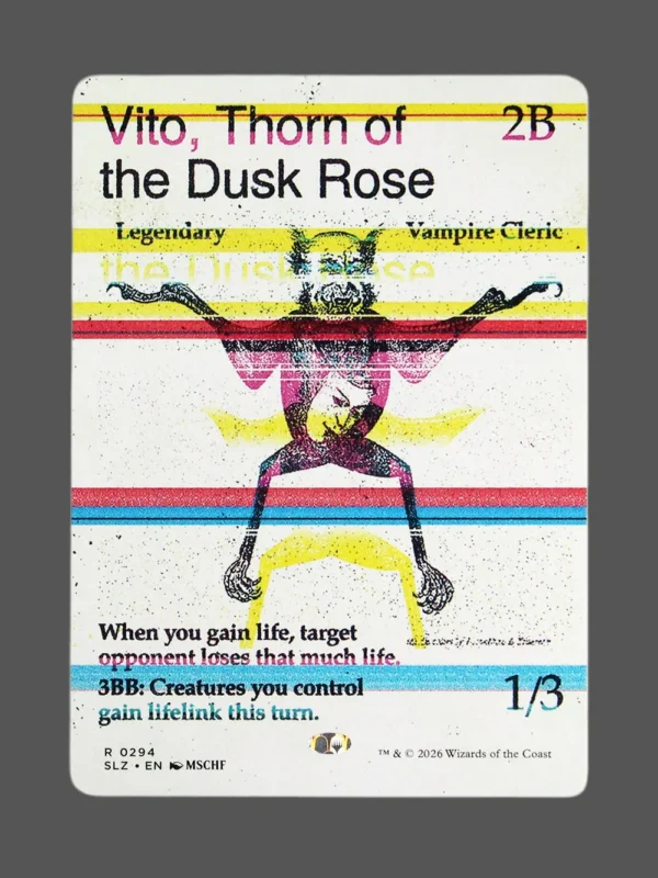 Vito, Thorn of the Dusk Rose Holo MTG proxy card from The Zeta Set #294