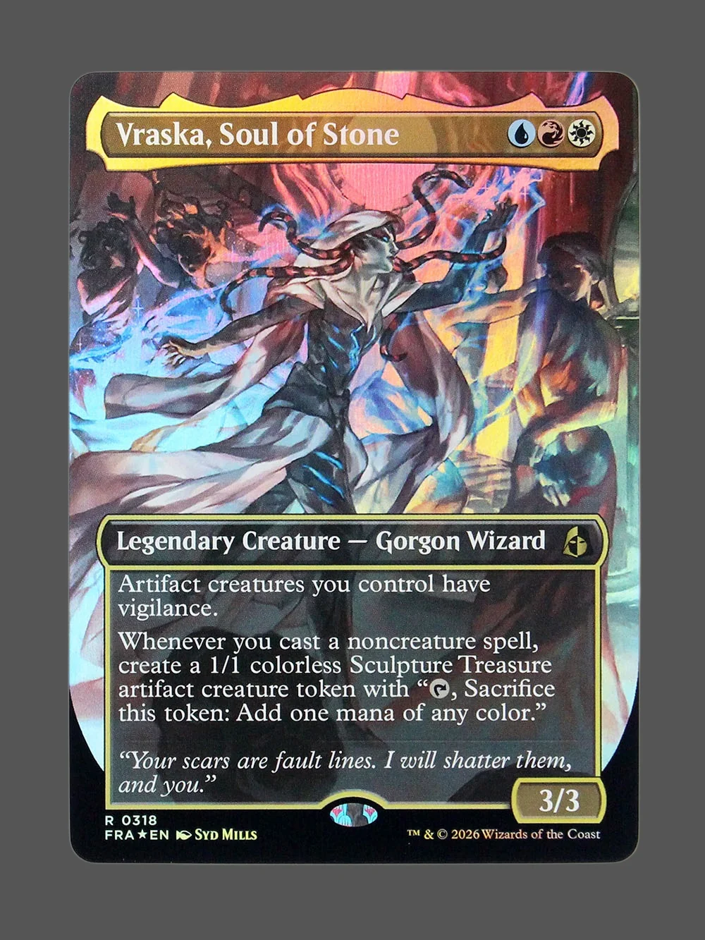 vraska-soul-of-stone-318-foil.webp Vraska, Soul of Stone Foil MTG proxy card from Reality Fracture #318