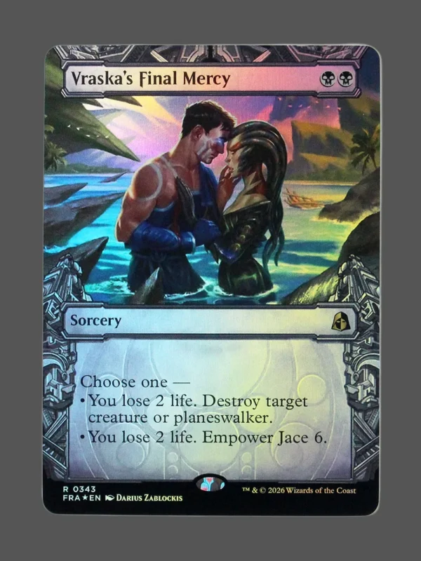 Vraska's Final Mercy Foil MTG proxy card from Reality Fracture #343