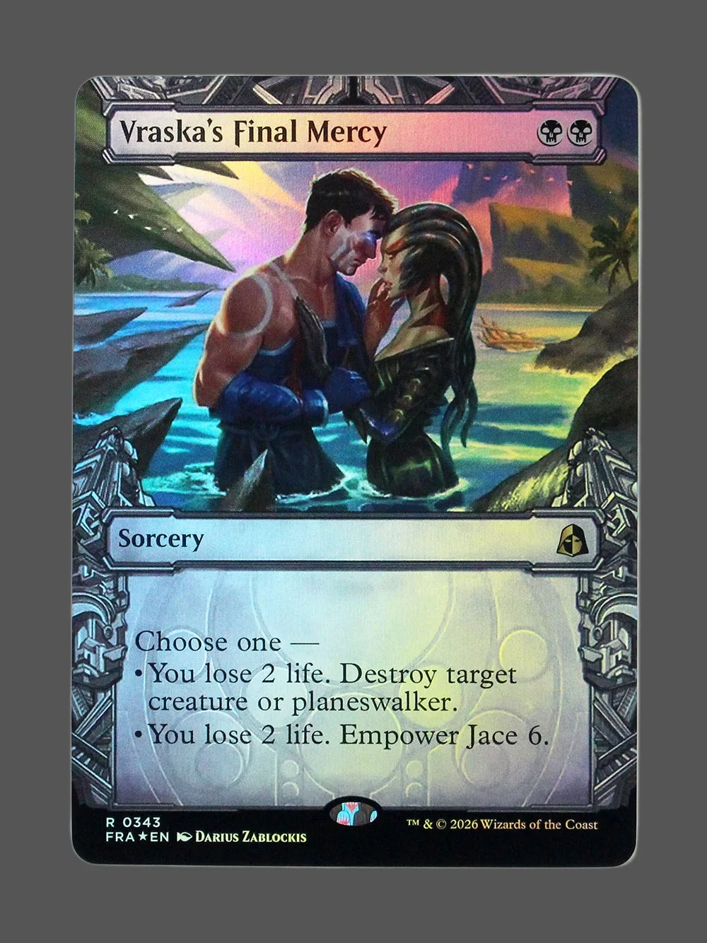 vraskas-final-mercy-343-foil.webp Vraska's Final Mercy Foil MTG proxy card from Reality Fracture #343
