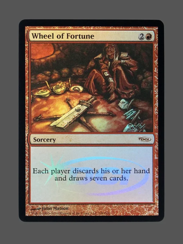Wheel of Fortune Foil MTG proxy card from Judge Gift Cards 2010