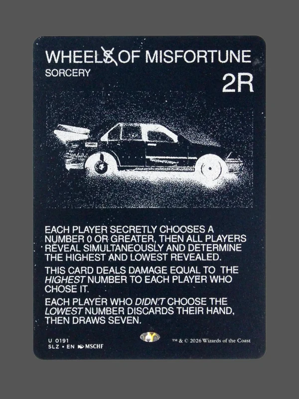 Wheel of Misfortune Holo MTG proxy card from The Zeta Set #191