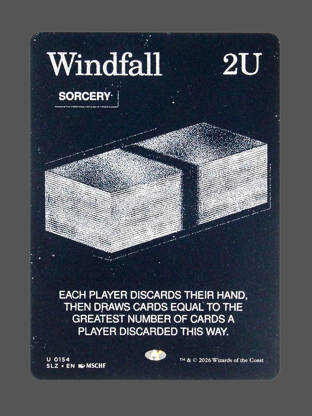 windfall-154.webp Windfall Holo MTG proxy card from The Zeta Set #154
