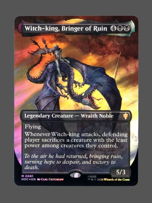 Witch-king, Bringer of Ruin Surge Foil MTG proxy card from The Hobbit Eternal #61