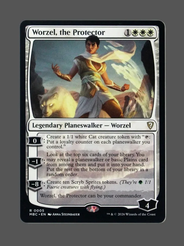 Worzel, the Protector Holo MTG proxy card from Mystery Booster Commander Edition #5
