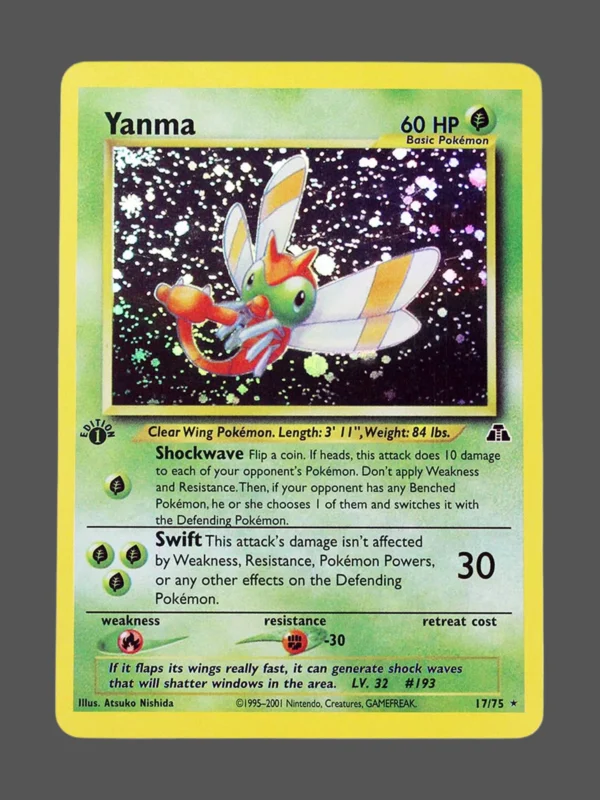 Yanma Regular Pokemon proxy card from Neo Discovery #17