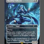 Youthful Valkyrie Holo MTG proxy card from Secret Lair Drop #1588