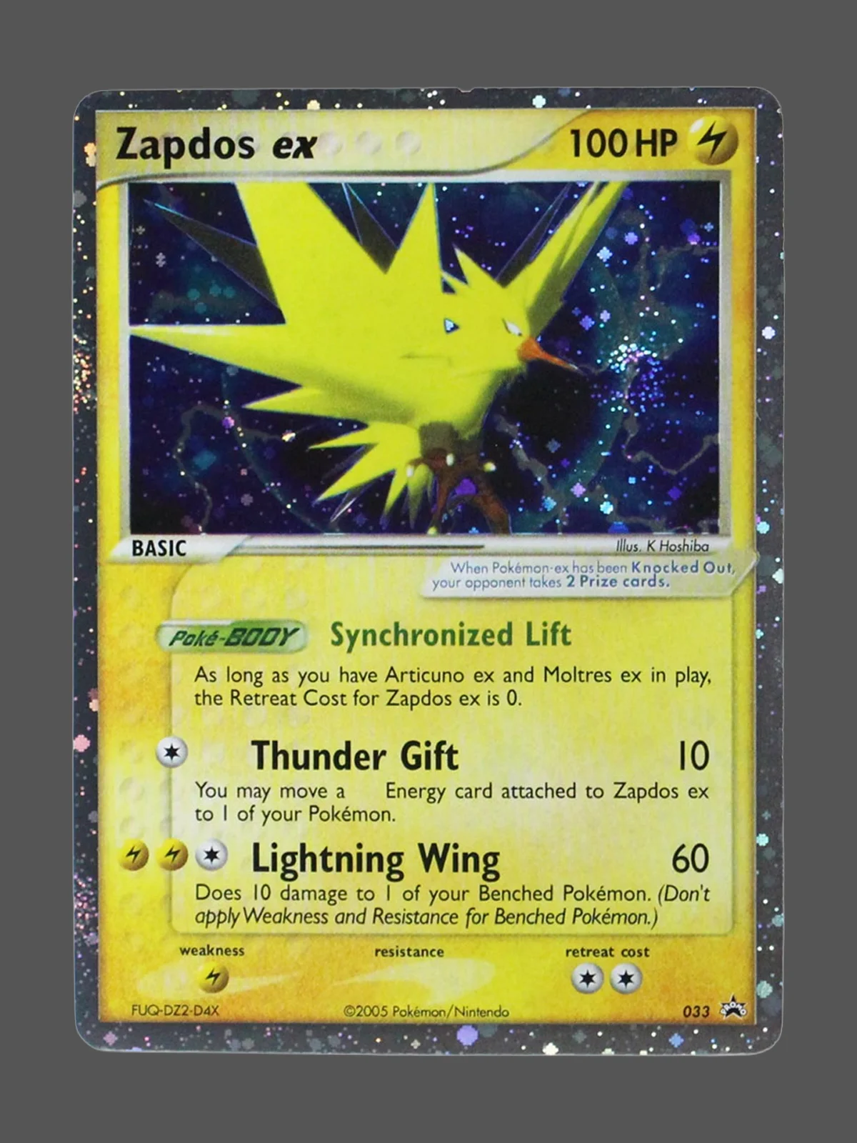 zapdos-ex-033-np-en-gf.webp Zapdos ex Galaxy Foil Pokemon proxy card from Nintendo Black Star Promos #033