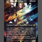 Zenos yae Galvus/Shinryu, Transcendent Rival Surge Foil MTG proxy card from Final Fantasy #529